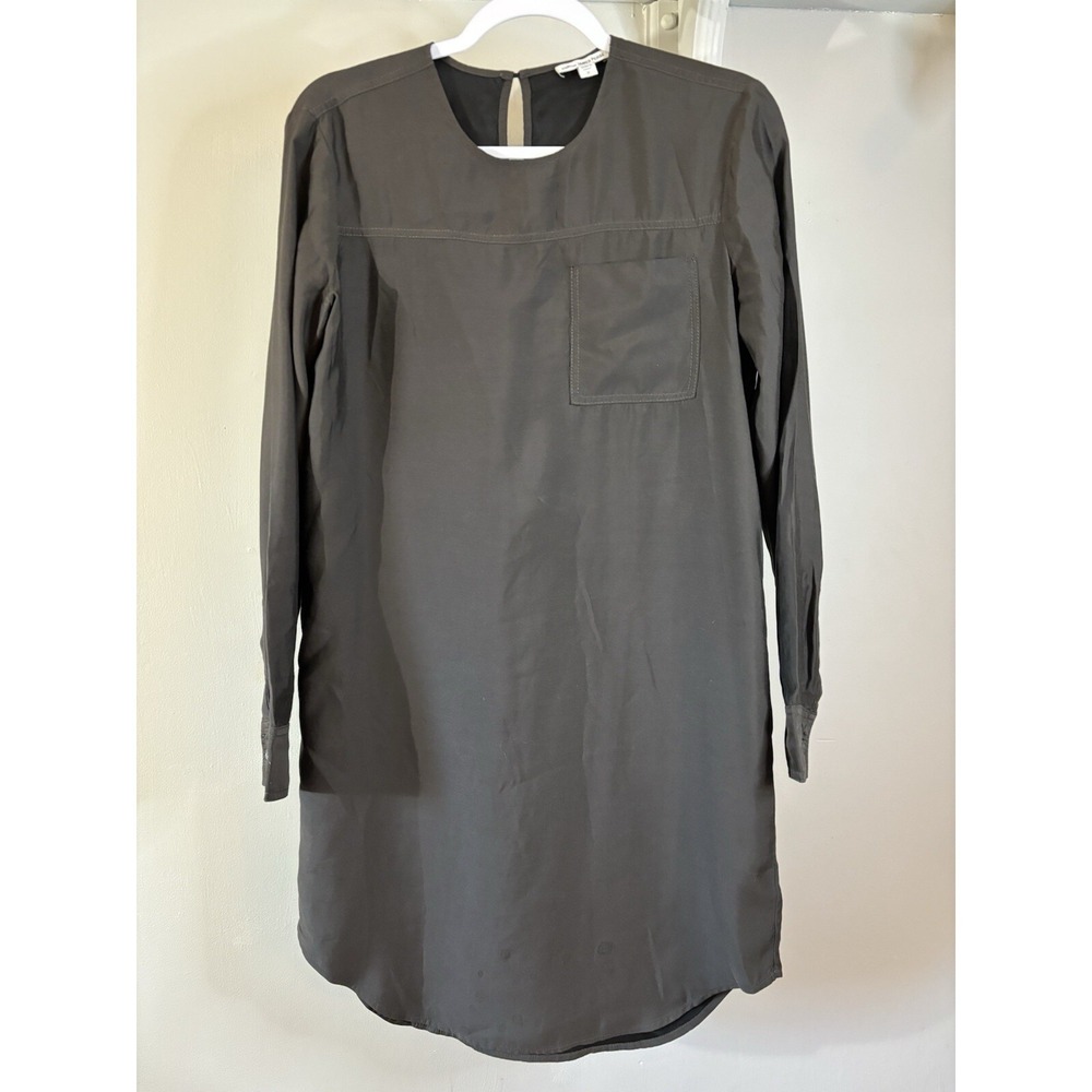 JAMES PERSE Gray Modal Long Sleeve Shift Dress 2 M Minimalist